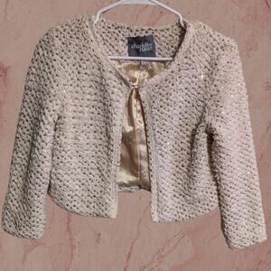 Vintage Charlotte Russe sequin faux fur bolero ✨